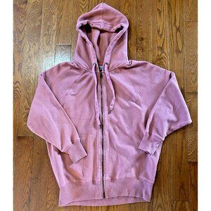 Aerie Pink Full Zip Hoodie Sweatshirt Size M